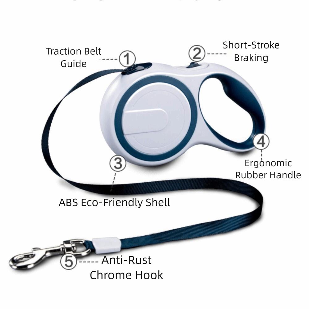 Wear-resistant Retractable Dog Leash Anti-bite Dog Walking Leash Pet Dog Leash  Training