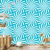 Hippie Wallpaper Background Turquoise and White for Living Room and Bedroom 50x1000