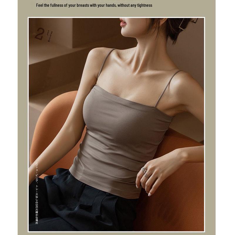 Sommer BM Style Ärmellose Weste - Damen Tube Top mit Brustpolster und Stilvollem Rückendesign