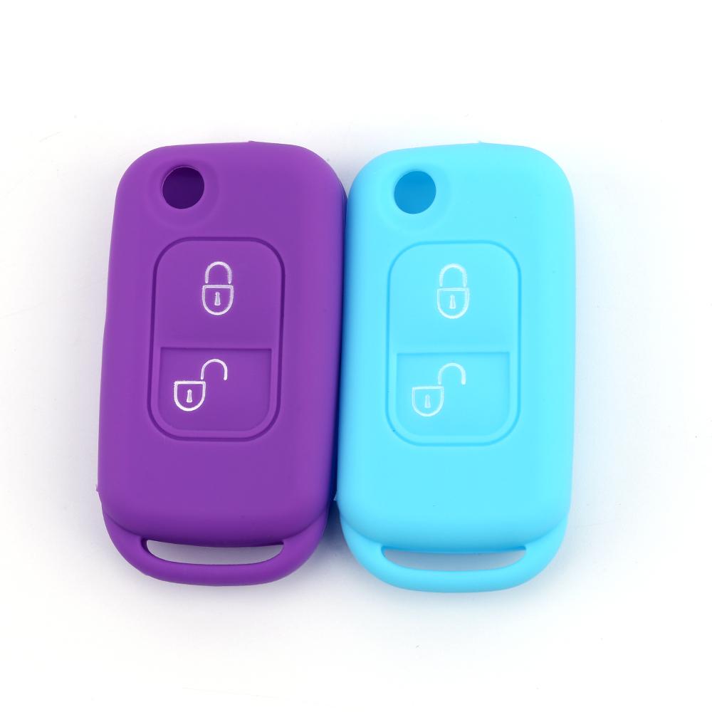 Silicone Cover Flip Folding Remote Car Key Case for Mercedes Benz W168 A170 SLK R170 E113 Class A/C/E/S W202 W203 Alarm
