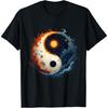 QINGXIUU Yinyang Yoga Zen Yin Yang Meditation T-Shirt 100% Cotton Graphic T-Shirt Mens Womens Unisex