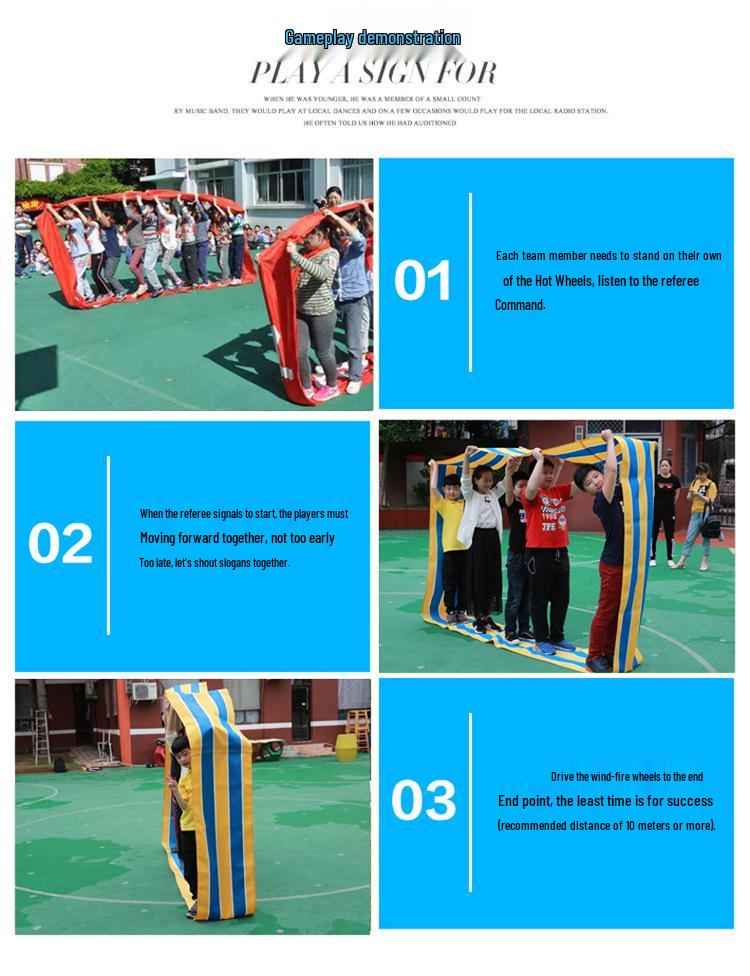 Rolling Wheels Team Building Game for Kindergarten: Outdoor Parent-Child Fun, Sports Meet, and Physical Intelligence Play Equipment.