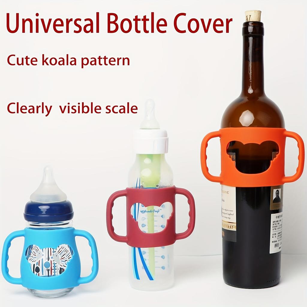 Silicone Bottle Handles with Cartoon Designs, Everyday Bottle Accessories, Soft and Elastic Silicone Covers, Suitable for Most Neck Bottles.