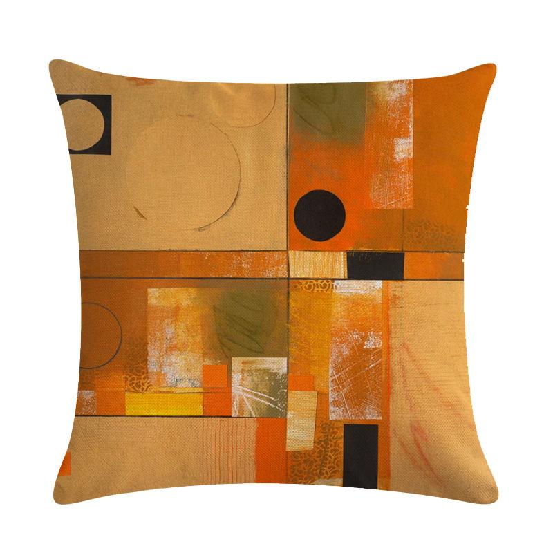 Modern Geometric Creative Graffiti Digital Printing Short Plush Pillow Covers For Car Sofa Office Cushion Cover Home Goods