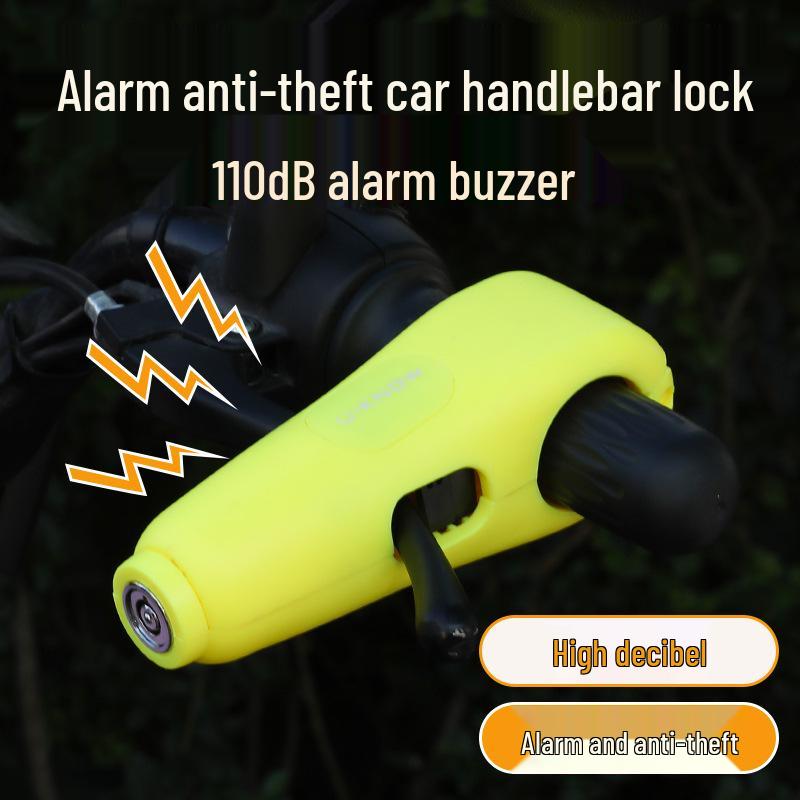Electric Vehicle Alarm Handlebar Lock: Motorcycle & Bicycle Anti-Theft Brake and Throttle Lock
