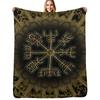 Vegvisir Wikinger Kompass Wurfdecke Langlebige Weiche Plüschdecke für den täglichen Gebrauch