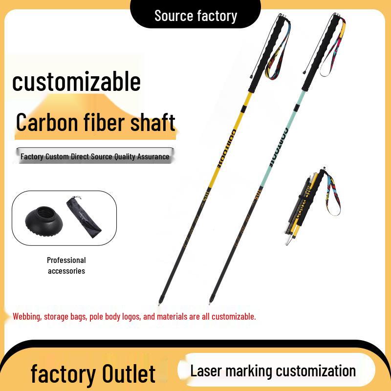 Professional Carbon Fiber Folding Trekking and Trail Running Poles