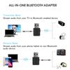 2 IN 1 V5.0 Bluetooth Transmitter Receiver Mini 3.5mm AUX Stereo Wireless Music Adapter For Car Radio TV Mp3 Speaker