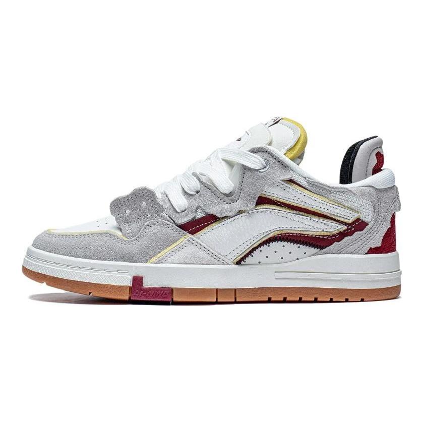 Li Ning Weigu Pro Antiderrapante Resistente ao Desgaste Leve Cano Baixo Sapatos de Skate Femininos Sapatos de Skate Cinza AECT034-3