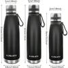 37Oz/1100ml For Hot/Cold Drinks Coffee Water Bottle Wide Mouth Thermal Cups- Leakproof Insulated Commute Travel Picnic Friendly