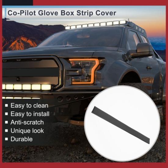 Pack of 1 For Ford F-150 Raptor 2015- Passenger Side Glove Box Strip Cover
