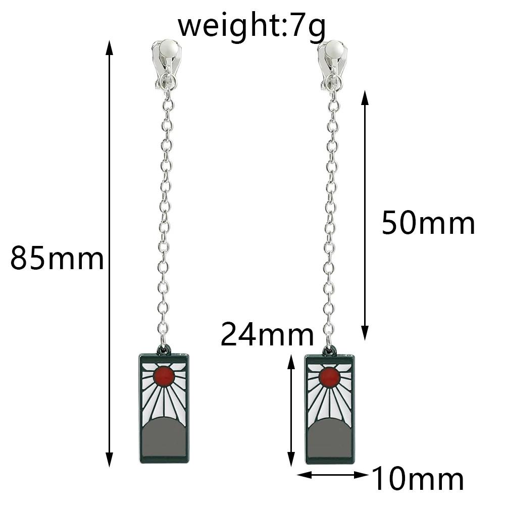 

Набор подвесок Demon Slayer Kamado Tanjirou, ожерелье для мальчиков, аниме-серьги, бижутерия для косплея, украшение для ключей