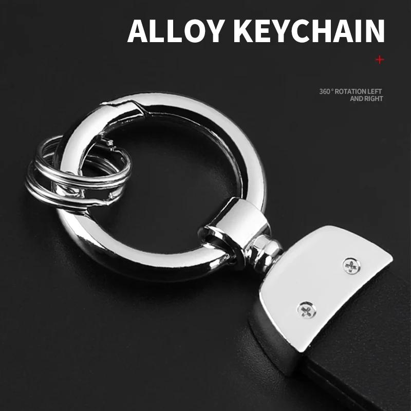Portachiavi Auto 3D in Metallo e Pelle con Anelli a Catena Accessori Per Peugeot 206 207 208 306 307 308 508 106 107 108 2008 3008 5008