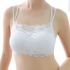 Crisscross Lace Bandeau Cami: Wirefree Bra for Teens with Thin Straps