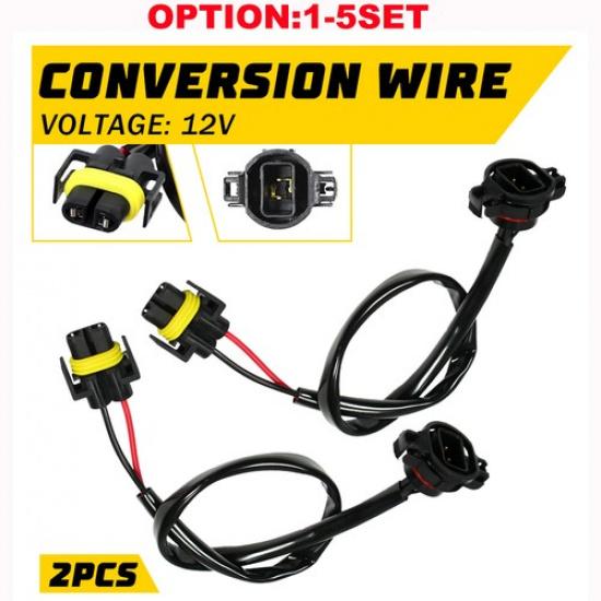 5202 PSX24W H16 To H11 H8 H9 Conversion Extend Harness Cable Wire Socket For GMC 2X(1Set)Conversion Wire