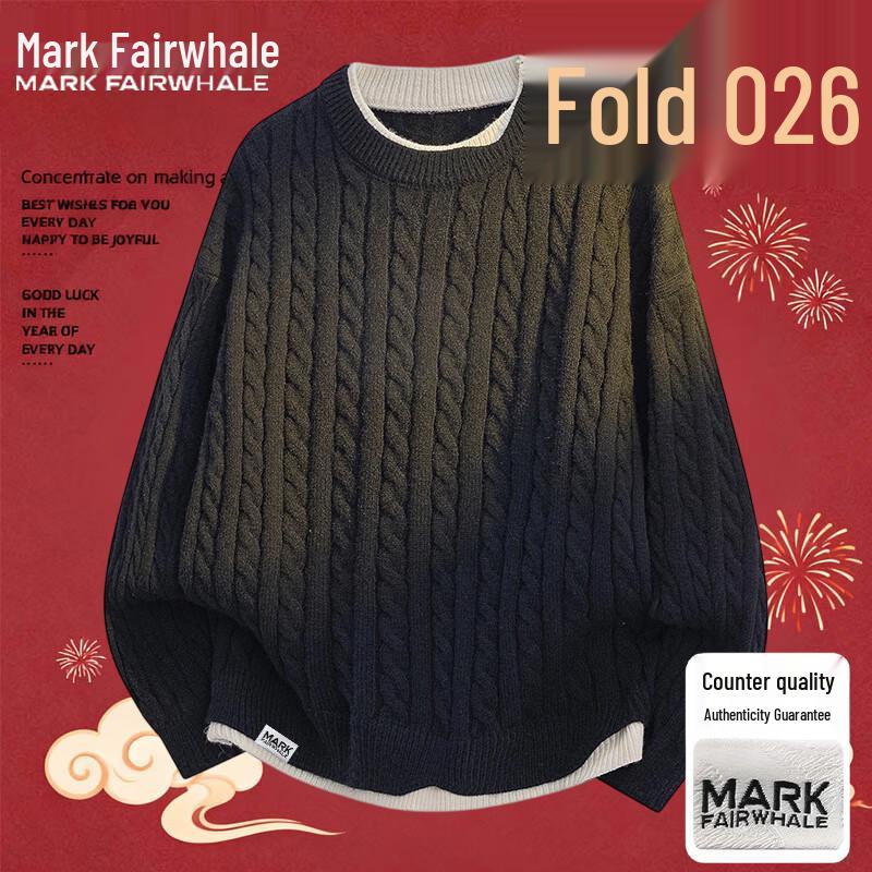 Mark Fairwhale Men's Autumn/Winter Loose Round Neck Sweater