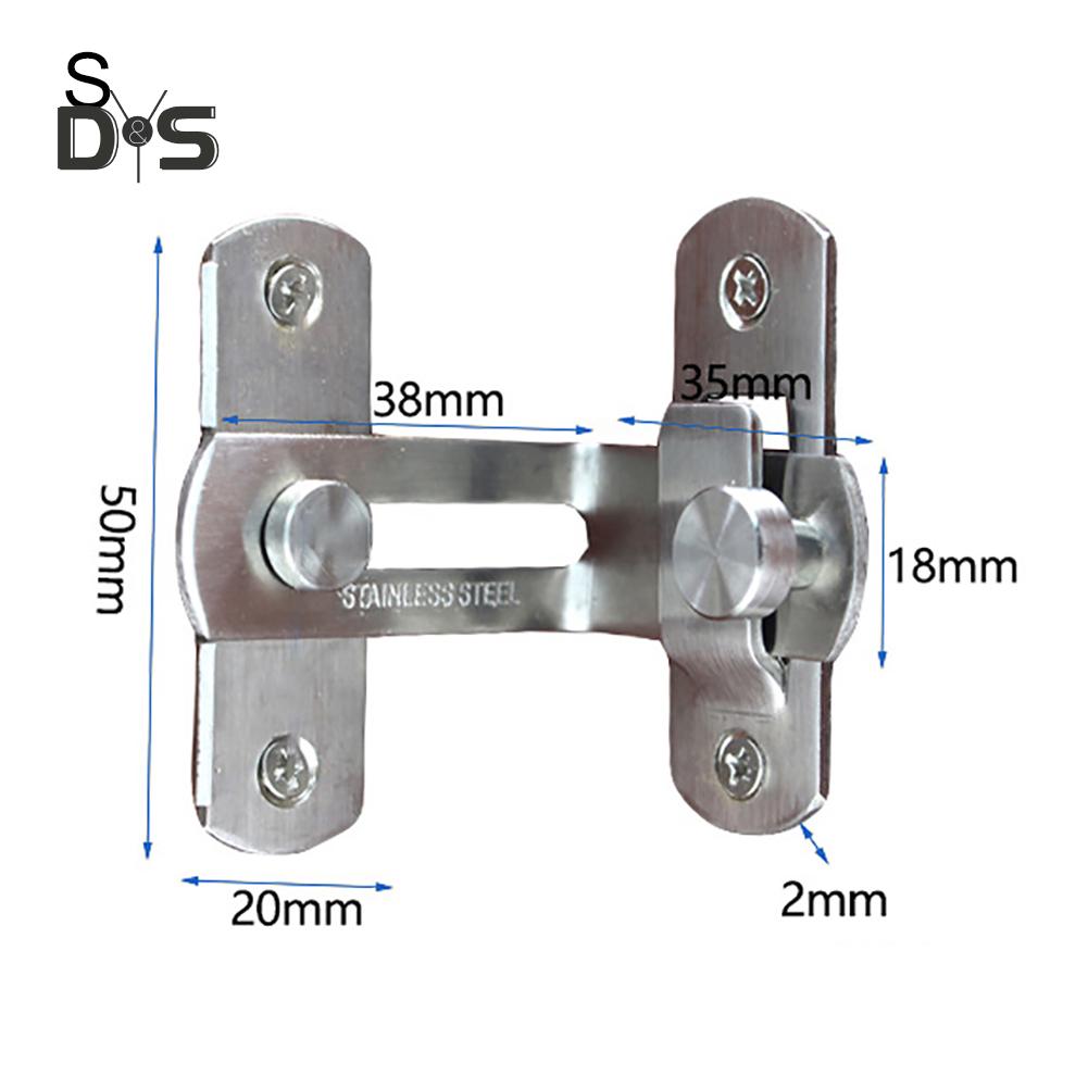 DYS TOOL SHOP Ανοξείδωτοι Μάνταλοι Ασφάλισης 90 Μοιρών Κλειδαριά Αλυσίδας Συρόμενης Πόρτας Εργαλείο Ασφαλείας