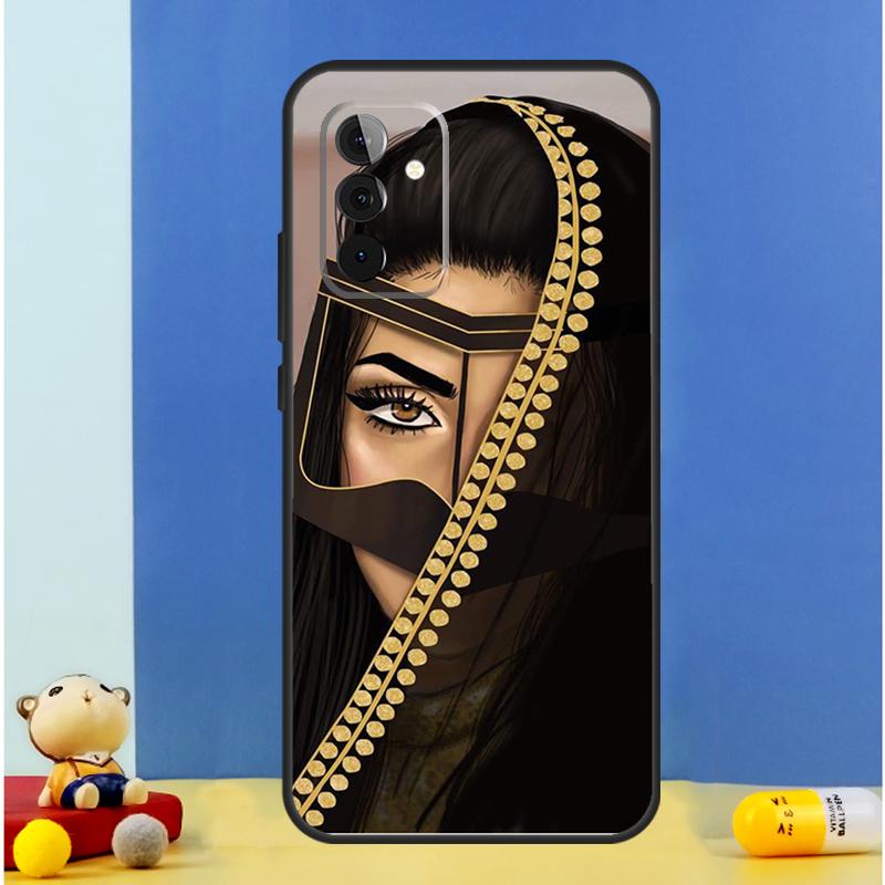 Hijab Face Muslim Islamic Woman Gril Eye Case For Samsung Galaxy A55 A35 A15 A36 A16 A26 A56 A53 A32 A52 A33 A13 A14 A34 A54 A17
