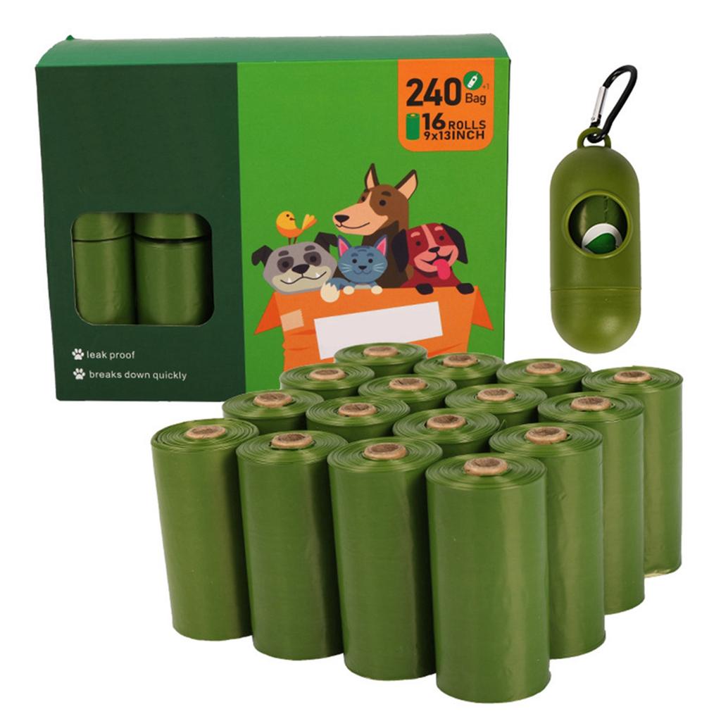 Biodegradables Dog Cat Pet Poop Bags Rolls Extra Thick Leak Proof Waste Refuse Cleaningup Bags For Outdoor Animals Walking And Travel With Allocator