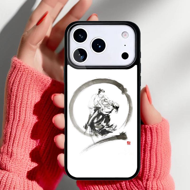 Aikido Japanese Martial Phone Case for iPhone 17 16 15 14 13 Pro Max Back Cover for 12 11 Pro Coque