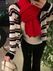 Winter Korean twist knitted scarf women's thickened warm versatile wool scarf student couple multi-color optional