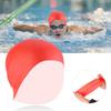   Unisex Silicone Waterproof Swimming     High Elastic Swimmer Hat White