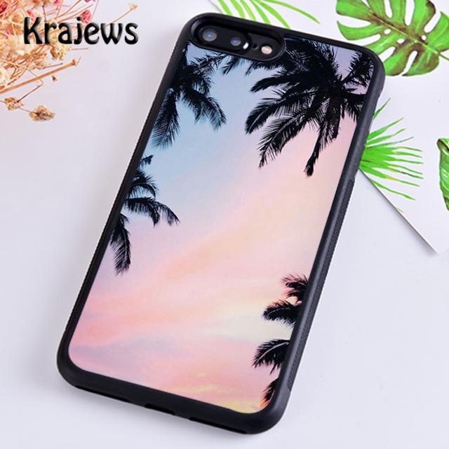 Krajews palm tree sunset ocean beach Phone Case Cover For iPhone 17 Air 16 15 14 plus 11 12 pro max coque Fundas