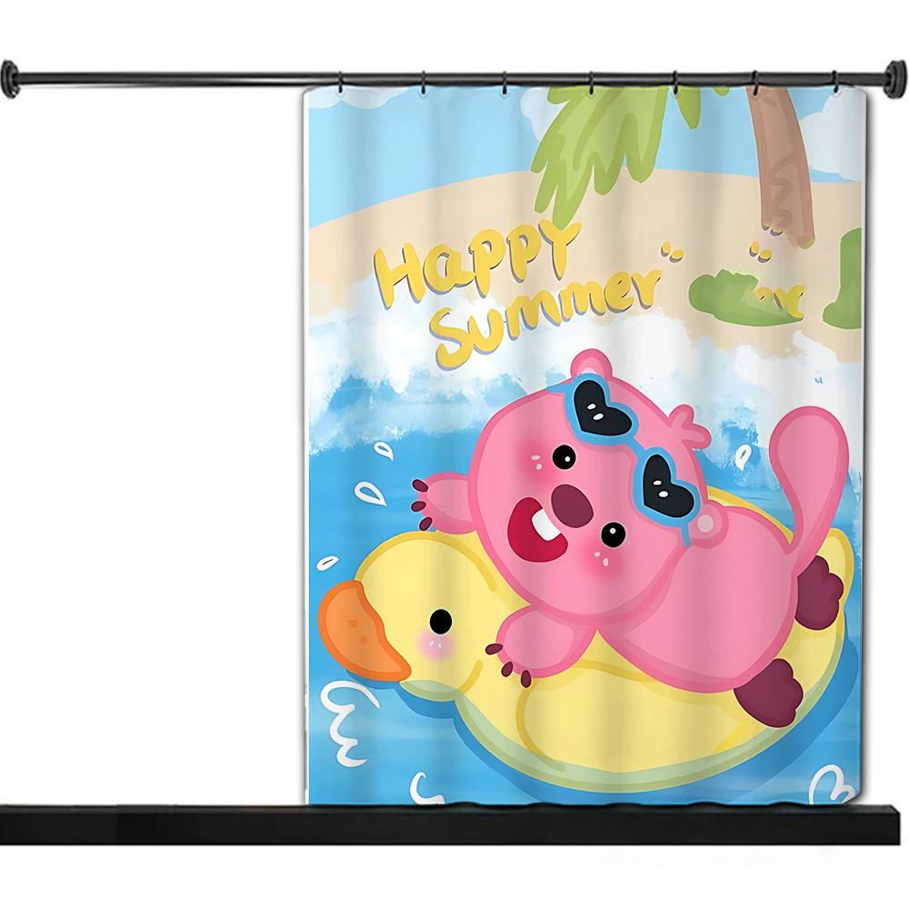 Shower Cute anime Loopys Curtain Waterproof Polyester Fabric Paint Colorful Bath Curtains Home Bathroom Decor Curtain With Hook