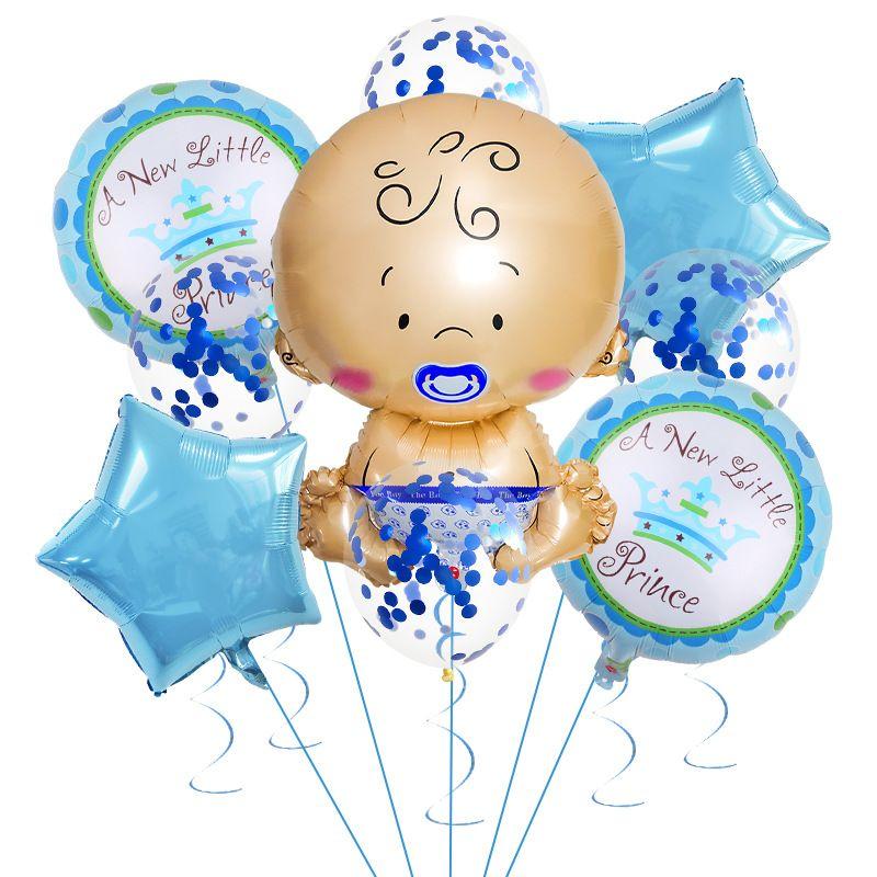 

Набор воздушных шаров для тематики Baby Shower, украшения для темы первого дня рождения ребенка blue sequin model