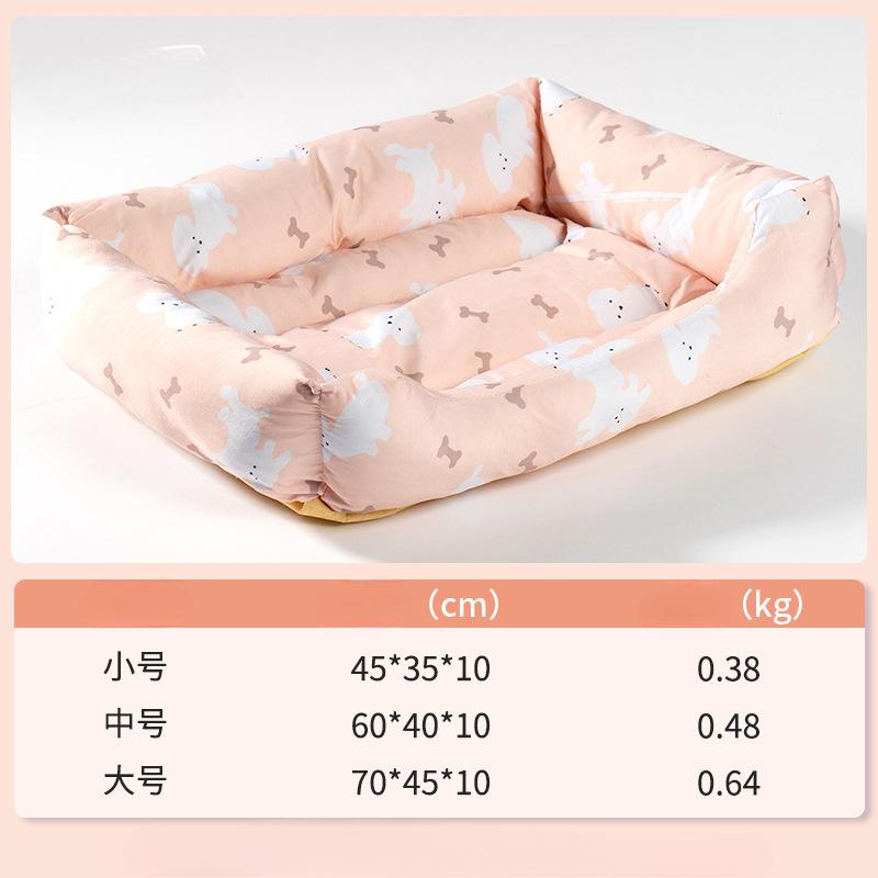 Summer Cooling Pet Cat Bed Cushion Ice Pad Dog Sleeping Square Mat for Puppy Dogs Cats Pet Kennel Top Quality Cool Cold