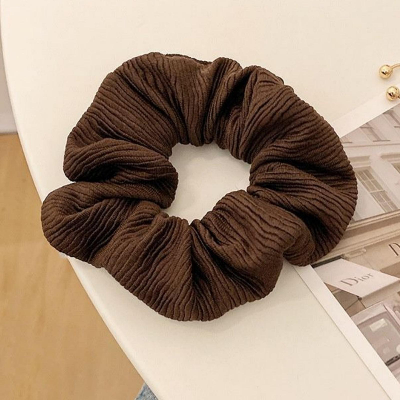 

1 шт. Однотонная волнистая резинка для волос в виде толстой кишки, высокоэластичная резинка для волос, кожаная резинка, темпераментная резинка для хвоста, сотни о