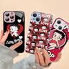 Animation B-Betty Boop Tempered Glass For Iphone 14 13 12 11 Pro Mini XS MAX 14Plus X XS XR Cover