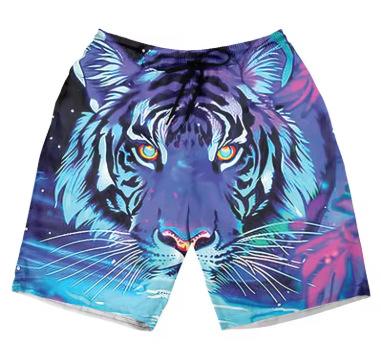 Cute Tiger Pattern Board Funny Little Tiger Face Men s Clothing Cute Animal Beach Street Style Shorts XS