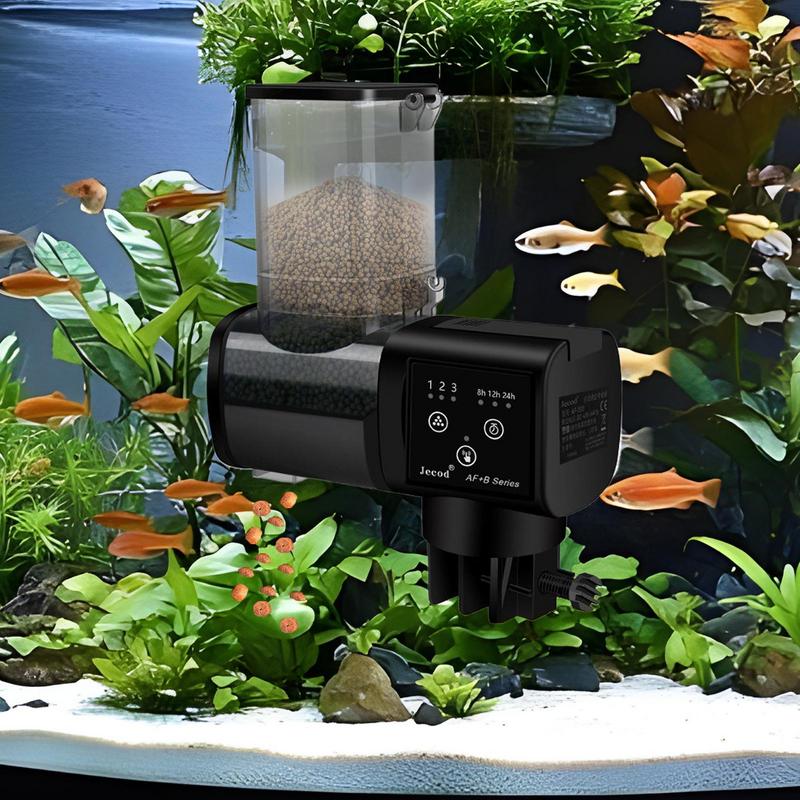Fish Tank Feeder Automatic Fish Feeder 500ml Aquarium Food Dispenser Large-Capacity Feeding Supplies for Daily Use Pond Home