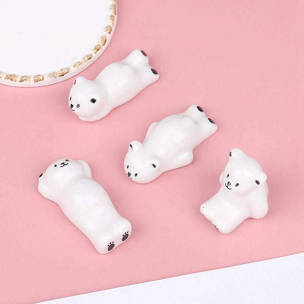 Polar Bear Creative Cute Ceramic Chopstick Rest Tableware Rack Dinnerware Stand Chopsticks Holder