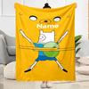 Adventure Time Faces Personalized Text Blanket Multi-purpose Customizable Blanket Ultra-Soft Great for Office Chair Picnics Nap