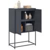 Highboard Anthracite 68.5 X 38.5 X 107 Cm Steel
