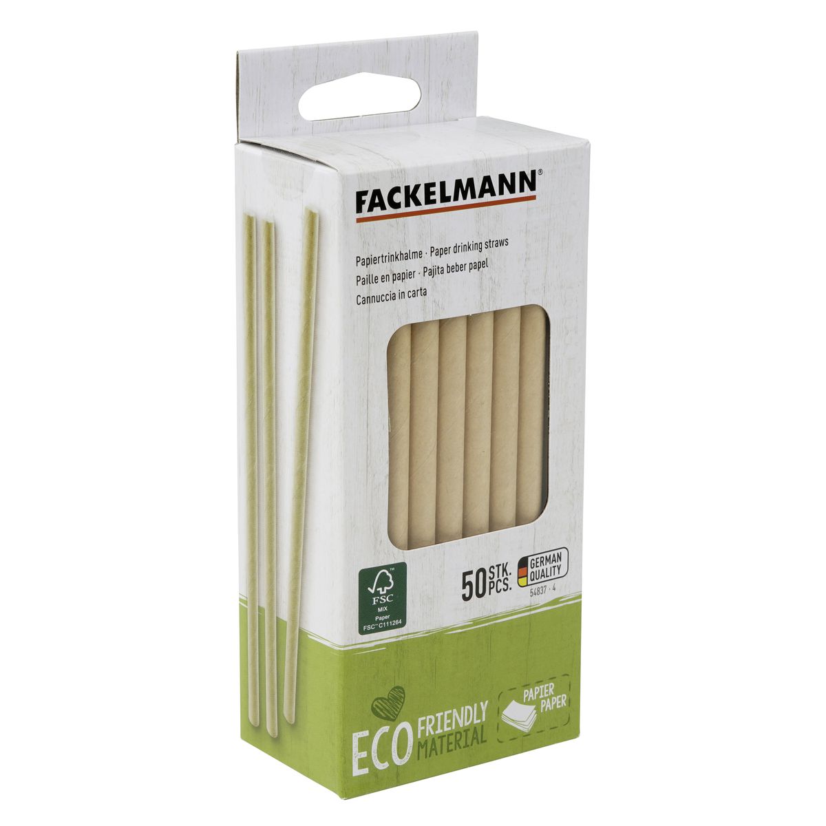 

Коробка из 50 соломинок Fackelmann Eco Friendly из коричневой твердой бумаги, арт.. 54837