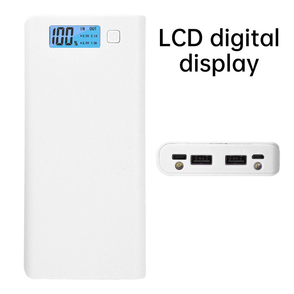 8*18650 Batteries Case No Soldering Charging Case Digital Display LCD Creen Mobile Power DIY Kits Battery Box