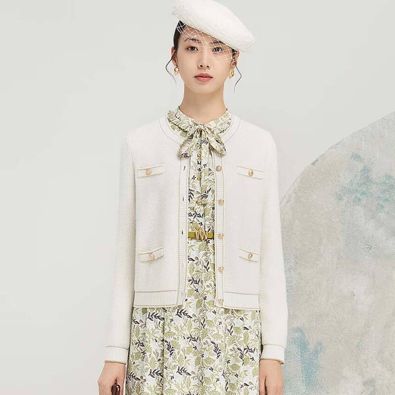 

JESSIE Женский вязаный кардиган с круглым вырезом и застежкой на пуговицы спереди L