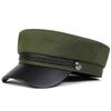 Unisex White Buckle Military Hats Flat Top Baseball Caps For Women Outdoor Sports Cadet Sunscreen Hat