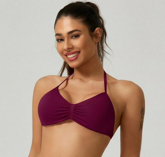 2025. gada pavasara/vasaras bezšuvju, augsti elastīgs, muguras daļā atsegts jogas viengabala sporta krūšturis sievietēm