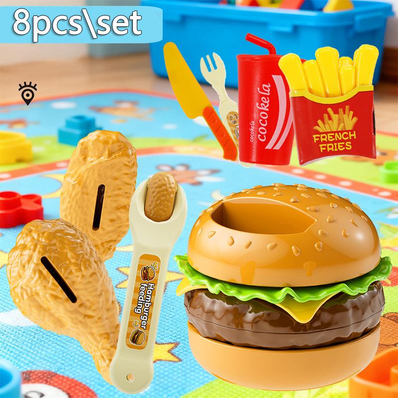 Kinderen Hamburger Voeding Keuken Speelgoed Eten Pudding Voeding Doe-alsof Speelhuis Educatief Interactief Spel Rollenspel Meisjes Speelgoed