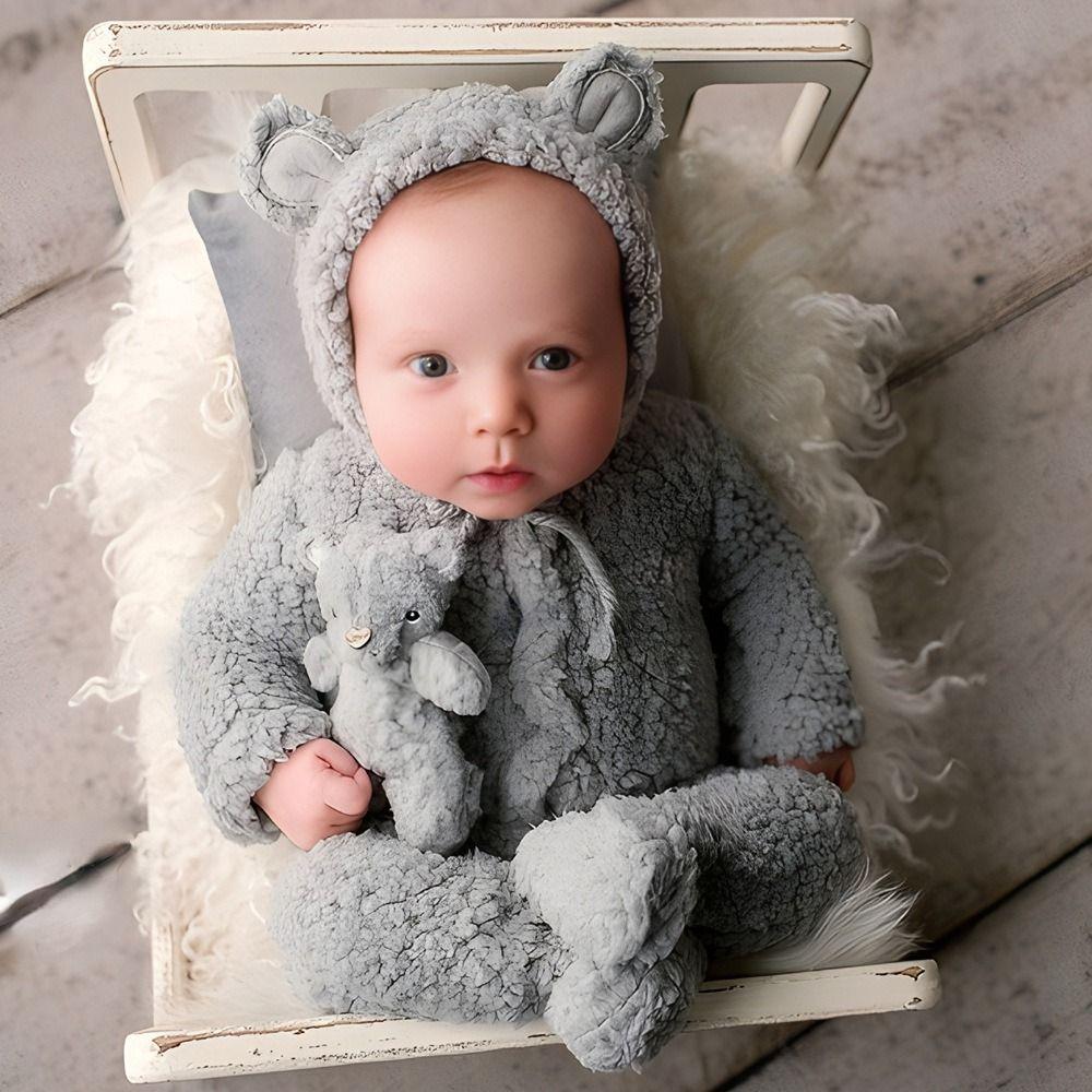 Creative Newborn Photoshoot Outfit Soft Knit Newborn Prop Set  Baby Photoshoot