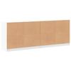 Book Cabinet with Doors White 204x37x75 Cm Engineered Wood