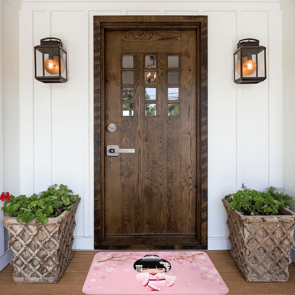 Japanese Sakura Flowers Cherry Blossoms Doormat Mat Anti-Slip Bath Kitchen Bedroom Rug Carpet 40*60cm