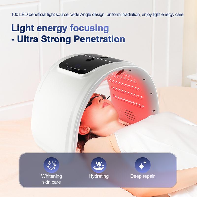 7 Color Photon Light Therapy Device, Facial Skin Rejuvenation Device for Home Use, Portable LED Light Therapy Machine for Anti-Aging and Skin Care