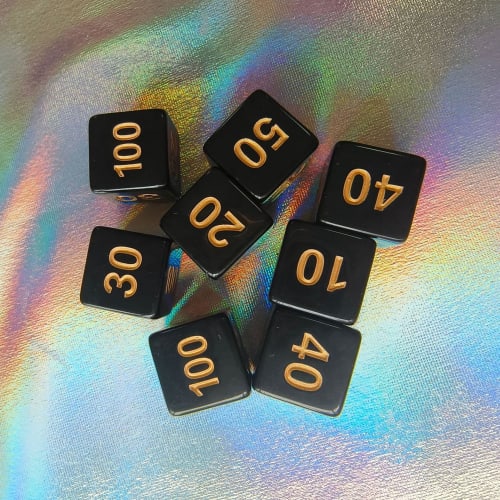 Set of 10 Damage Counters, 6-Sided Dice for Card Games, Dice Card Counters, Compatible with Multiplayer Games and Multiple Cards (10-Pack)