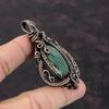 Pendentif Cuprite Chrysocolle Merveilleux Pendentif Pierre Précieuse Pendentif Enveloppé de Fil de Cuivre Pendentif Fait Main Bijou de Créateur en Cuivre Cadeau de Fiançailles