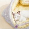 Creative Foldable Cat Sleeping Beds Warm Thickened Cat Cave Multifunctional Soft Pet Beds Winter Season